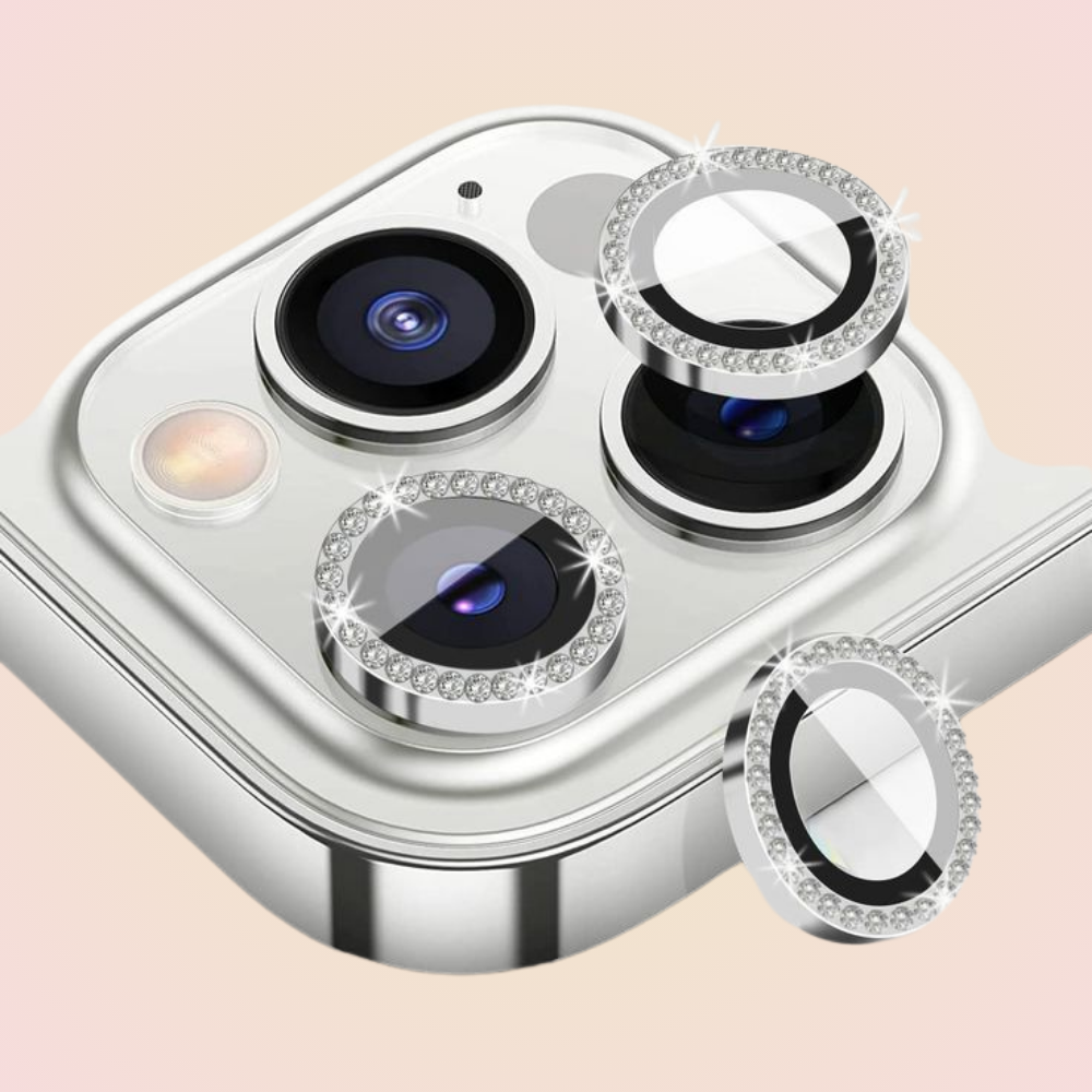 2 X 1 Mica Protectora de Cámara Trasera de Piedras para IPHONE