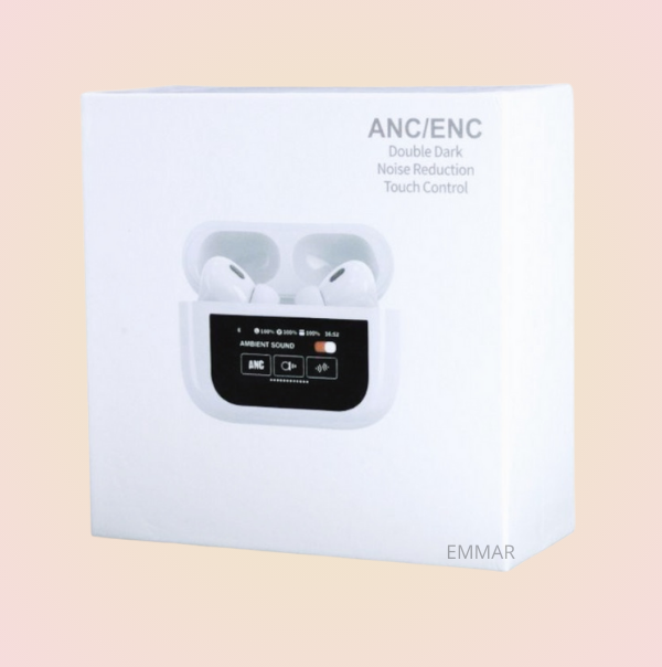 Audífonos Anc Pantalla Touch In-ear Inalámbricos Bluetooth Color Blanco