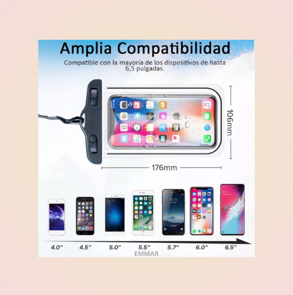 3 Piezas Funda Bolsa Contra Agua Transparente Universal Para Celular