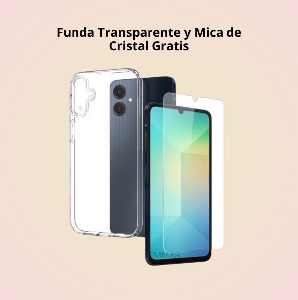 Celular Samsung Galaxy A06 De 64gb Con 4gb De Ram Más Funda Y Mica De Cristal Gratis