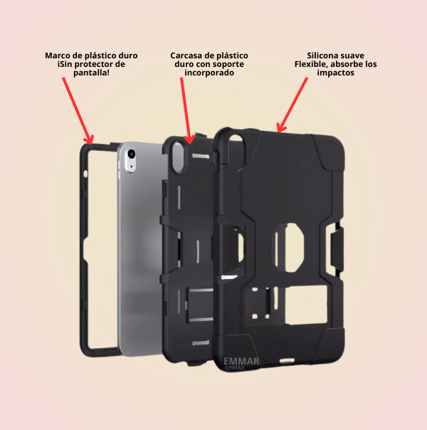 Funda Protector Uso Rudo Compatible Con iPad