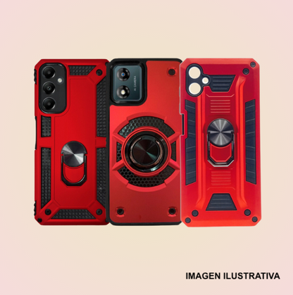 Funda Protector Uso Rudo Con Anillo Más Mica GRATIS para MOTOROLA