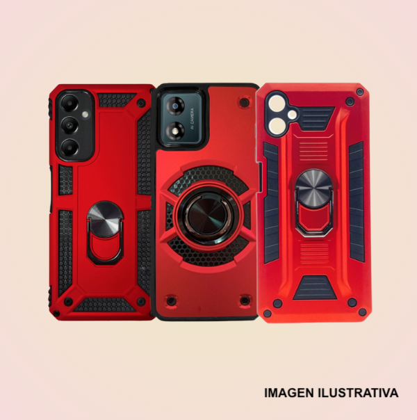 Funda Protector Uso Rudo Con Anillo Más Mica GRATIS para MOTOROLA