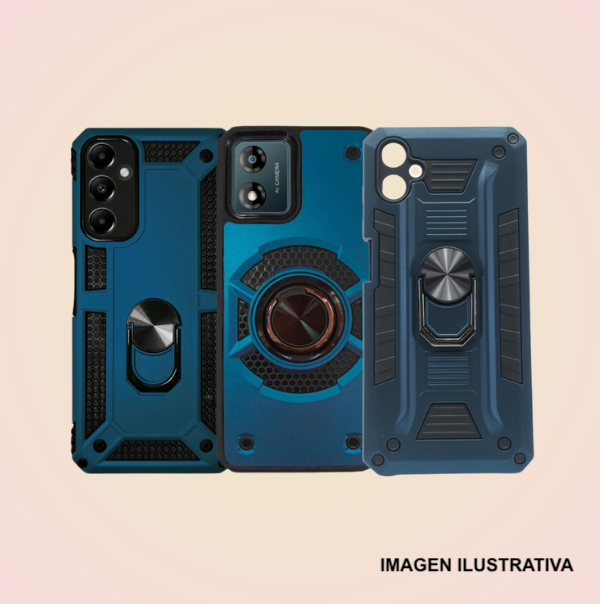 Funda Protector Uso Rudo Con Anillo + Mica GRATIS Para SAMSUNG