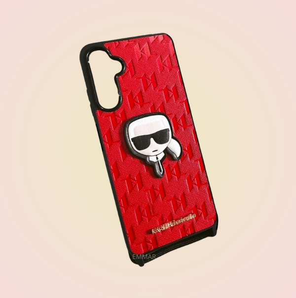 Funda con Cordón Diseño 3D Karl Lagerfeld más Mica de Cristal Gratis para Samsung