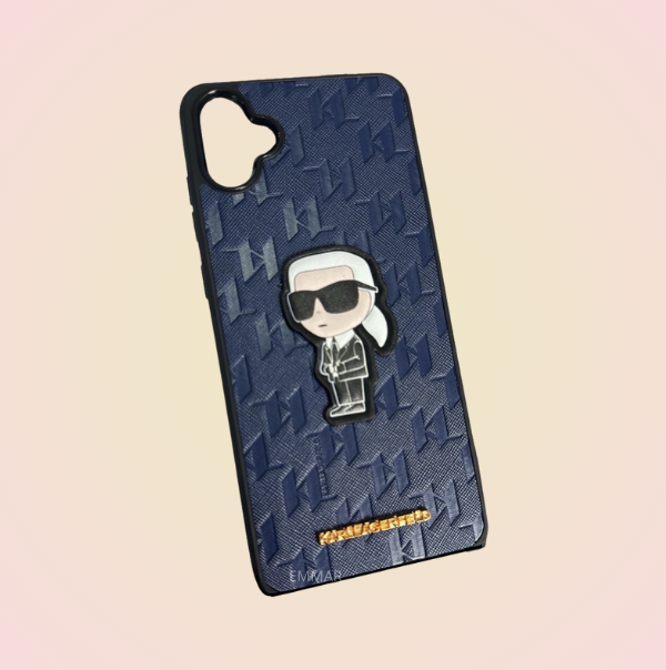 Funda con Cordón Diseño 3D Karl Lagerfeld más Mica de Cristal Gratis para Samsung