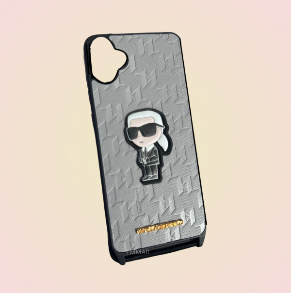 Funda con Cordón Diseño 3D Karl Lagerfeld más Mica de Cristal Gratis para Samsung