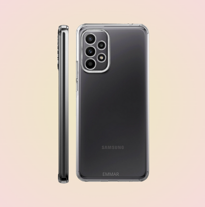 Funda Acrigel Transparente con Esquinas Reforzadas más Mica de Cristal Gratis para SAMSUNG