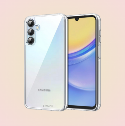Funda Acrigel Transparente con Esquinas Reforzadas más Mica de Cristal Gratis para SAMSUNG