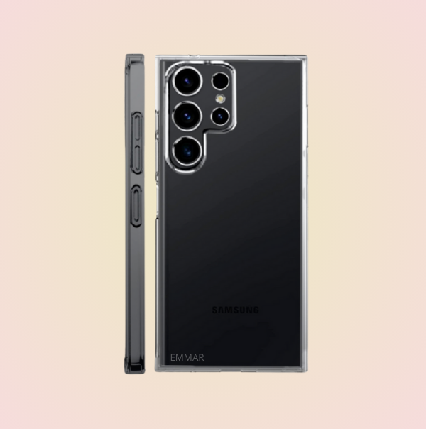 Funda Acrigel Transparente con Esquinas Reforzadas más Mica de Cristal Gratis para SAMSUNG