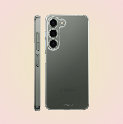 Funda Acrigel Transparente con Esquinas Reforzadas más Mica de Cristal Gratis para SAMSUNG