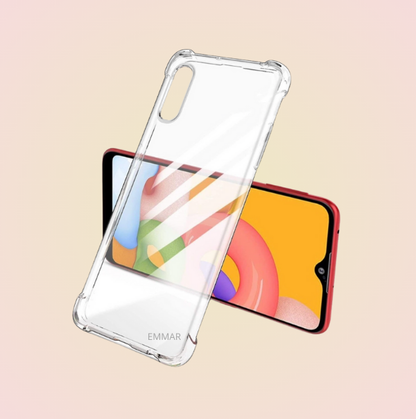 Funda Acrigel Transparente con Esquinas Reforzadas más Mica de Cristal Gratis para SAMSUNG