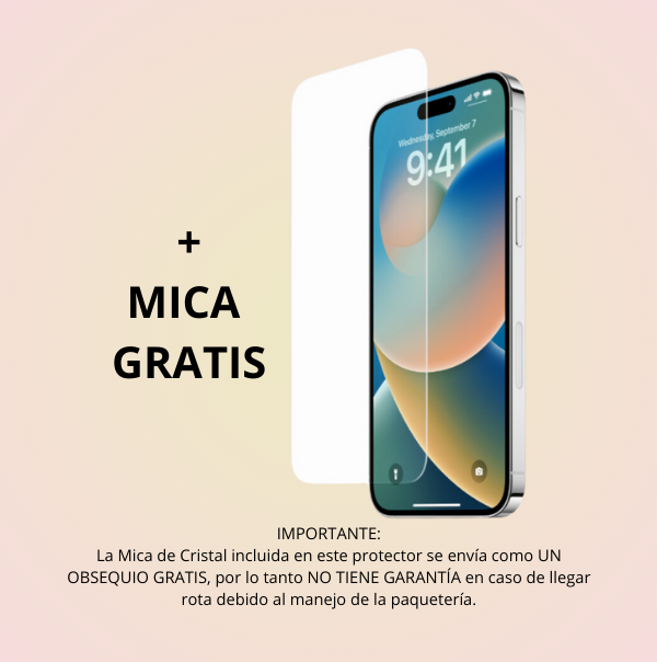 Funda Protector Tipo OtterBox Transparente para iPhone más Mica de Cristal Templado Gratis