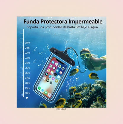 3 Piezas Funda Bolsa Contra Agua Transparente Universal Para Celular