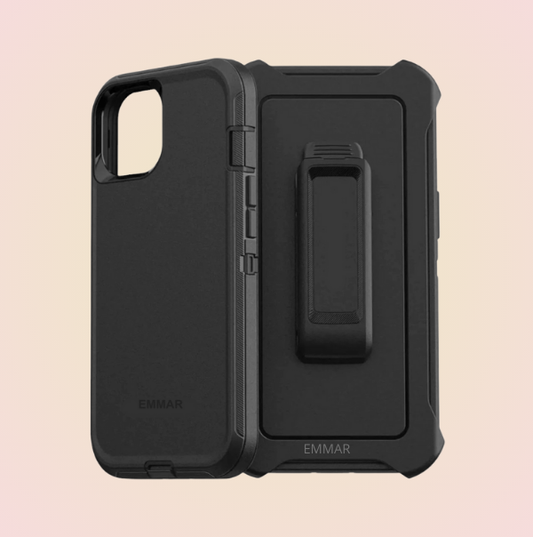 Funda Defender Tipo OtterBox Uso Rudo Con Clip Más Mica Gratis Compatible Con iPhone