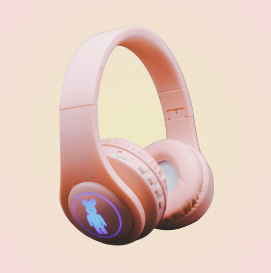 Audífonos de Diadema Over-ear Inalámbricos Bluetooth Led RGB Light Infantil