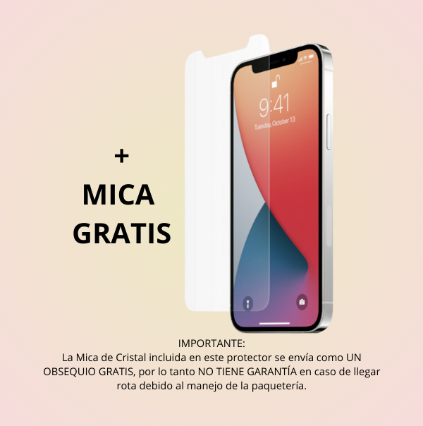 Funda Protector Tipo OtterBox Transparente para iPhone más Mica de Cristal Templado Gratis