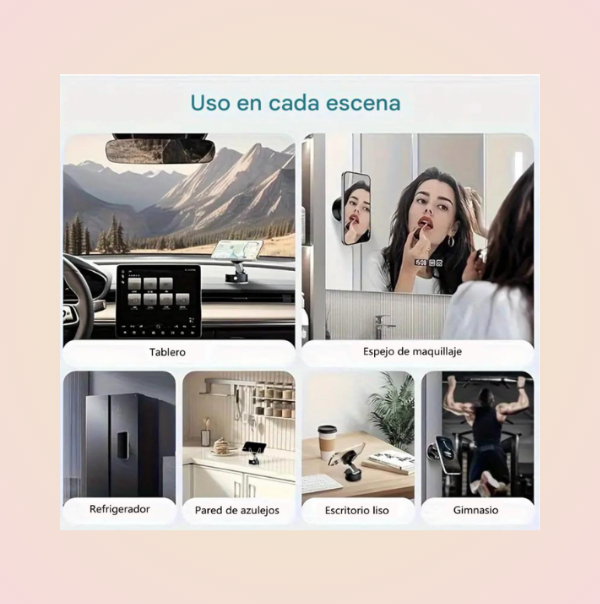 Base Gira 360° Para Auto Con Soporte Magnético Para Celular