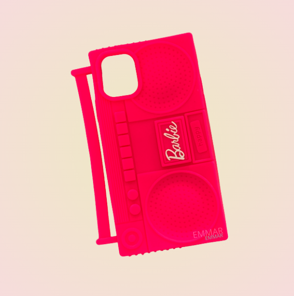 Funda Silicona Suave Diseño De Barbie Radio Más Mica De Cristal Gratis Compatible Con iPhone