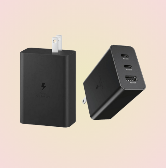 Cubo Cargador De Carga Rápida 65w Con 3 Puertos + Cable Gratis