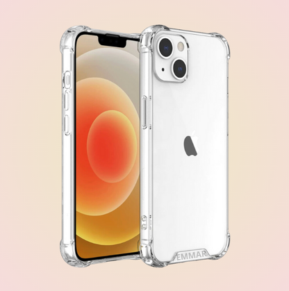 Funda Acrigel Transparente con Esquinas Reforzadas más Mica de Cristal Gratis para IPHONE