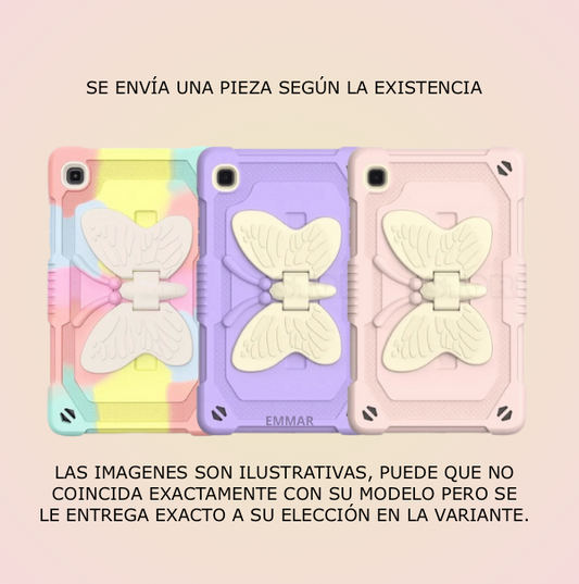 Funda Protector Uso Rudo Infantil Mariposa Para Tablet Samsung Galaxy