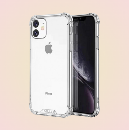 Funda Acrigel Transparente con Esquinas Reforzadas más Mica de Cristal Gratis para IPHONE