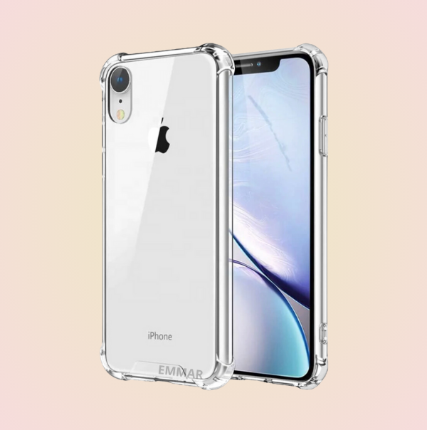 Funda Acrigel Transparente con Esquinas Reforzadas más Mica de Cristal Gratis para IPHONE