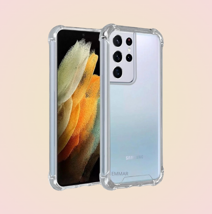 Funda Acrigel Transparente con Esquinas Reforzadas más Mica de Cristal Gratis para SAMSUNG