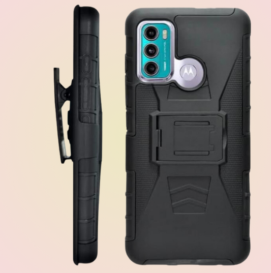 Funda Protector Robot Uso Rudo con Clip + Mica Gratis para MOTOROLA