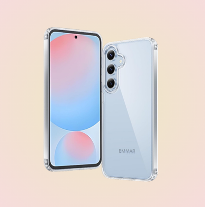 Funda Acrigel Transparente con Esquinas Reforzadas más Mica de Cristal Gratis para SAMSUNG