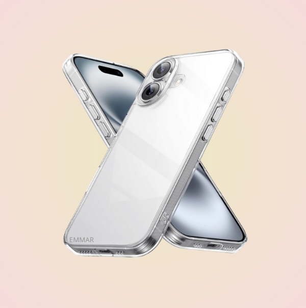 Funda Acrigel Transparente con Esquinas Reforzadas más Mica de Cristal Gratis para IPHONE